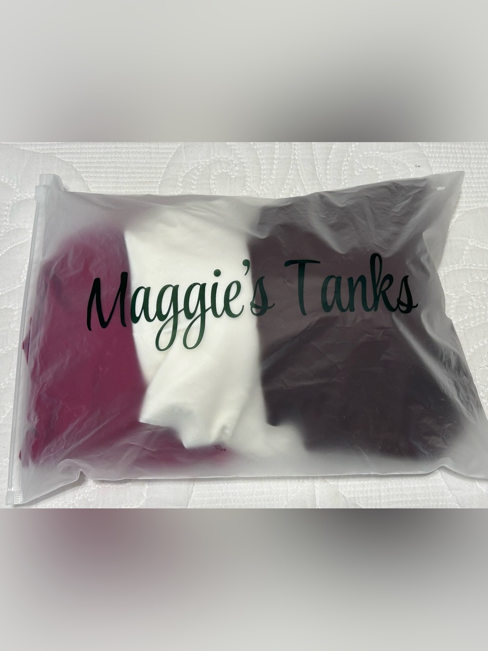 Set of 3 Maggie's Tanks Built-In Bra Comfort Shaper Tanks Coffee|Burgundy|White